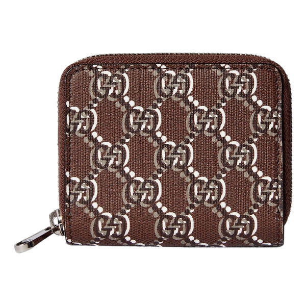 Gucci GG Shadow Brown Zip Around Small Card Wallet in Brown, authentic new wallet, image 2