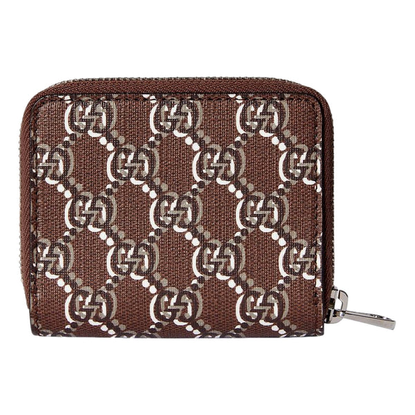 Gucci GG Shadow Brown Zip Around Small Card Wallet in Brown, authentic new wallet, image 1