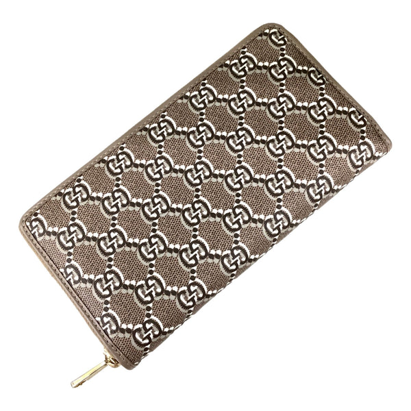 Gucci GG Shadow Continental Zip Around Wallet Beige Brown in Beige, authentic new wallet, image 1