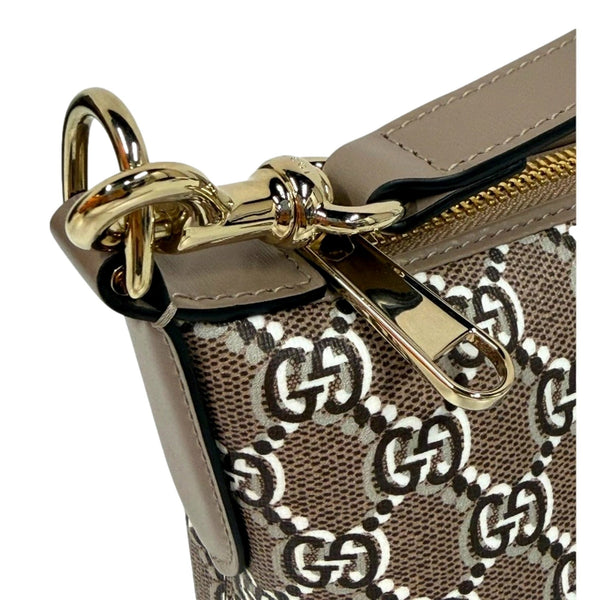 Gucci GG Shadow Monogram Canvas Beige Black Shoulder Bag in Beige, authentic new handbag, image 9