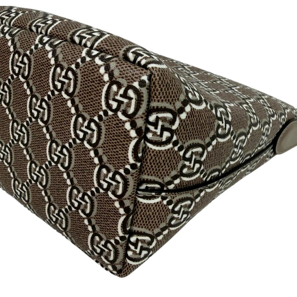 Gucci GG Shadow Monogram Canvas Beige Black Shoulder Bag in Beige, authentic new handbag, image 8