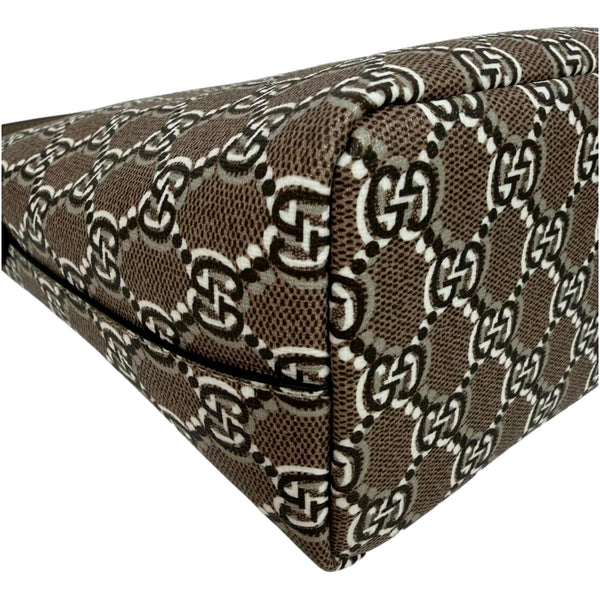 Gucci GG Shadow Monogram Canvas Beige Black Shoulder Bag in Beige, authentic new handbag, image 7