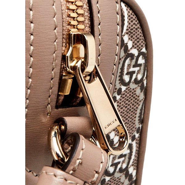 Gucci GG Shadow Monogram Canvas Leather Mini Bowler Bag Beige Black in Beige, authentic new handbag, image 5