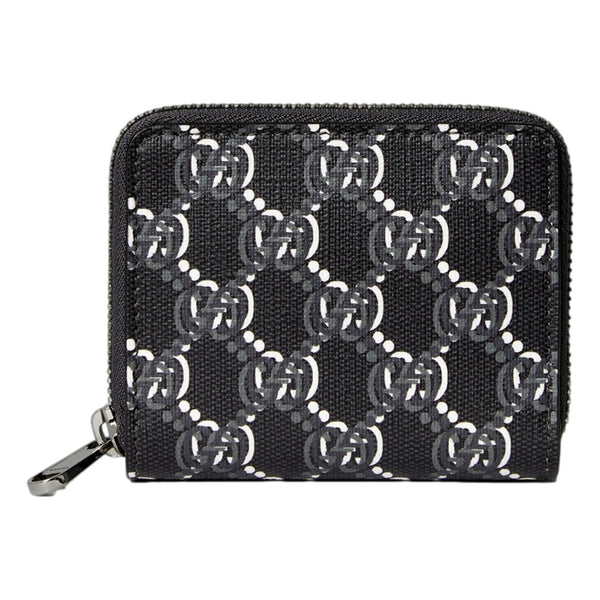 Gucci GG Shadow Black Canvas Zip Around Small Card Wallet in Black, authentic new wallet, image 1