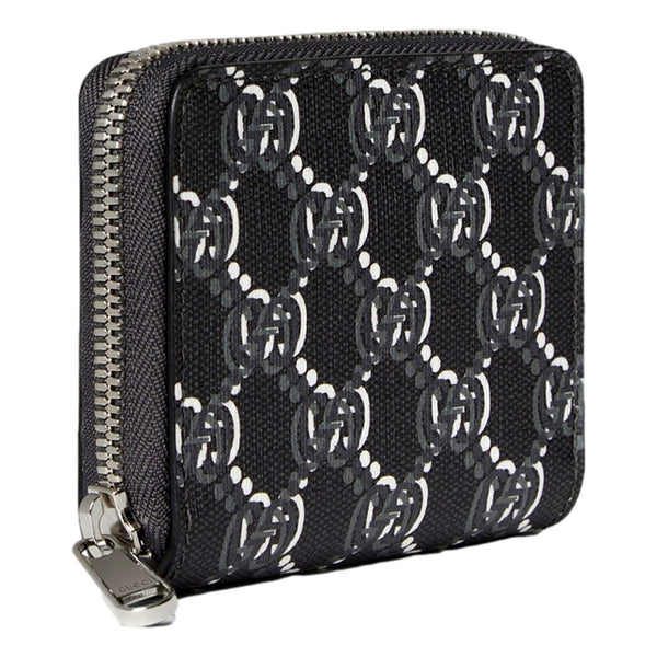 Gucci GG Shadow Black Canvas Zip Around Small Card Wallet in Black, authentic new wallet, image 2