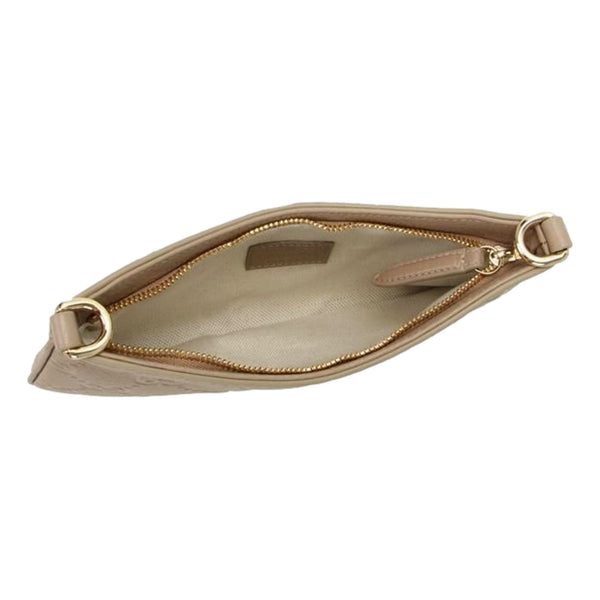 Gucci GG Logo Small Leather Shoulder Bag with Chain Strap in Beige in Beige, authentic new handbag, image 5