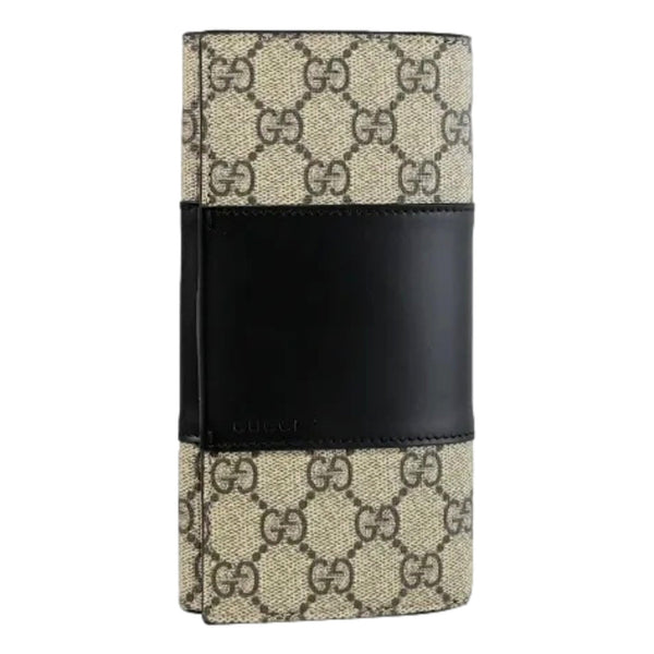 Gucci GG Supreme Canvas Leather Long Wallet in Beige and Brown GG Supreme, authentic new wallet, image 1