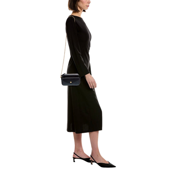 Gucci Gilbert Black Guccissima Leather Double Zip Camera Crossbody Bag Gold Chain in Black, authentic new handbag, image 4