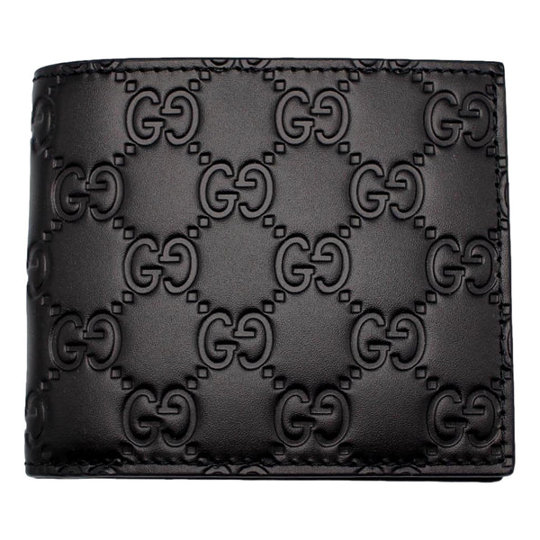 Gucci Guccissima Black Embossed Leather Bifold Wallet in Black, authentic new wallet, image 1