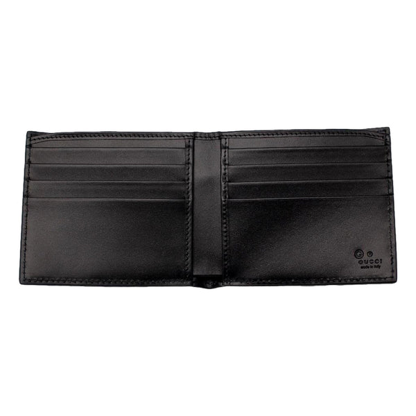 Gucci Guccissima Black Embossed Leather Bifold Wallet in Black, authentic new wallet, image 4