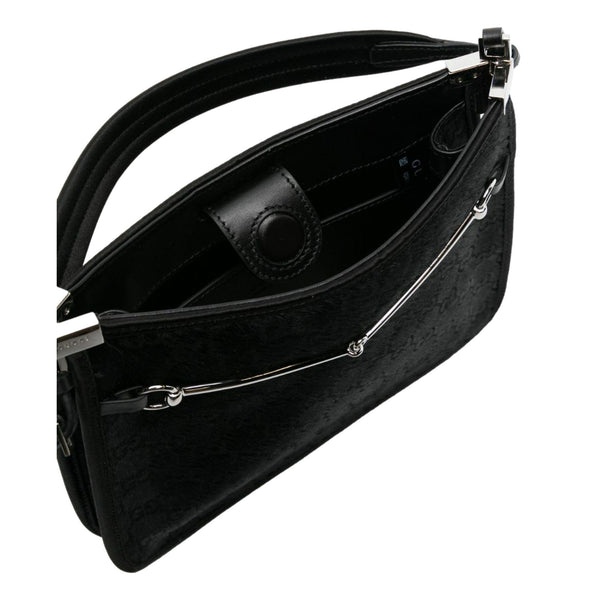 Gucci Horsebit Black Fur Slim Shoulder Bag in Black, authentic new handbag, image 3