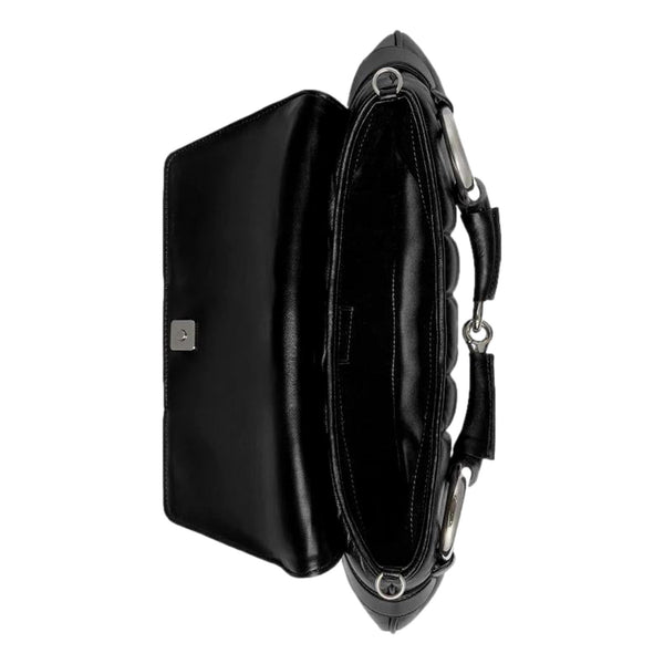 Gucci Horsebit Vertical Quilted Leather Medium Shoulder Bag Black in Black, authentic new handbag, image 10