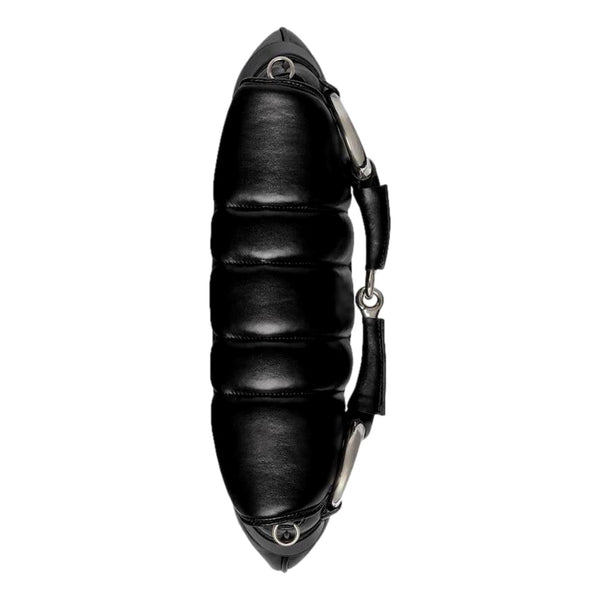 Gucci Horsebit Vertical Quilted Leather Medium Shoulder Bag Black in Black, authentic new handbag, image 9