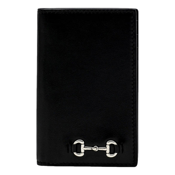 Gucci Horsebit Smooth Calfskin Leather Long Card Case Wallet in Black in Black, authentic new wallet, image 1