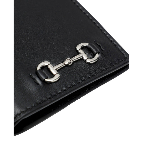 Gucci Horsebit Smooth Calfskin Leather Long Card Case Wallet in Black in Black, authentic new wallet, image 4