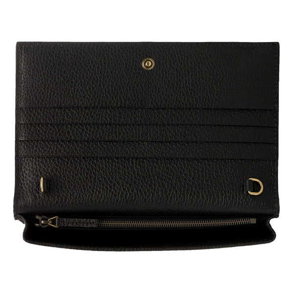 Gucci Interlocking GG Black Python Leather Bow Wallet on Chain Gold Hardware in Black, authentic new handbag, image 5