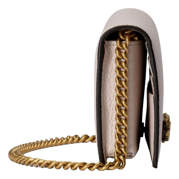 Gucci Interlocking GG Python Leather Bow Wallet on Chain Light Pink Gold Hardware – hardware detail 4