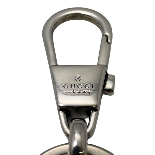 Gucci Interlocking G Metal Key Ring Charm Silver Tone in Silver, authentic new keychain, image 4