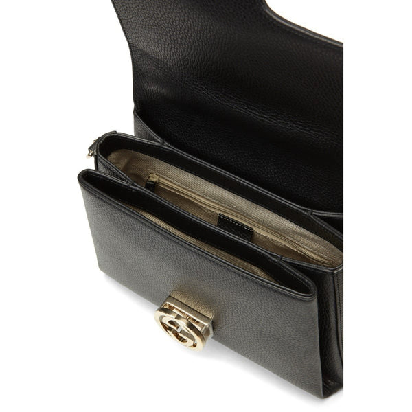 Gucci Interlocking G Black Calf Leather Chain Crossbody Bag in Black, authentic new handbag, image 5