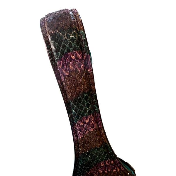 Gucci Jackie Python Leather Green Purple Large Shoulder Bag in Purple, authentic new handbag, image 11