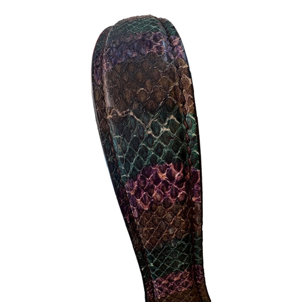 Gucci Jackie Python Leather Green Purple Large Shoulder Bag in Purple, authentic new handbag, image 10