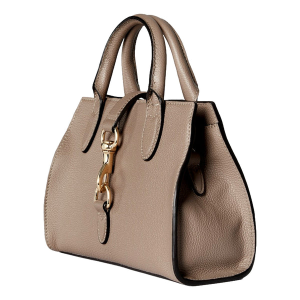 Gucci Jackie Small Calfskin Leather Tote Handbag Satchel Taupe in Taupe, authentic new handbag, image 4