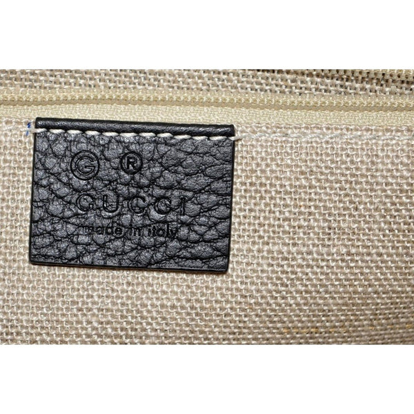 Gucci GG Marmont Crossbody Bag Black Pebbled Leather Gold Chain Interlocking GG — photo 9