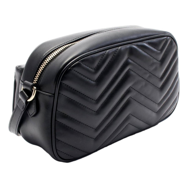 Gucci Marmont GG Black Multi Compartment Black Shoulder Bag in Black, authentic new handbag, image 2