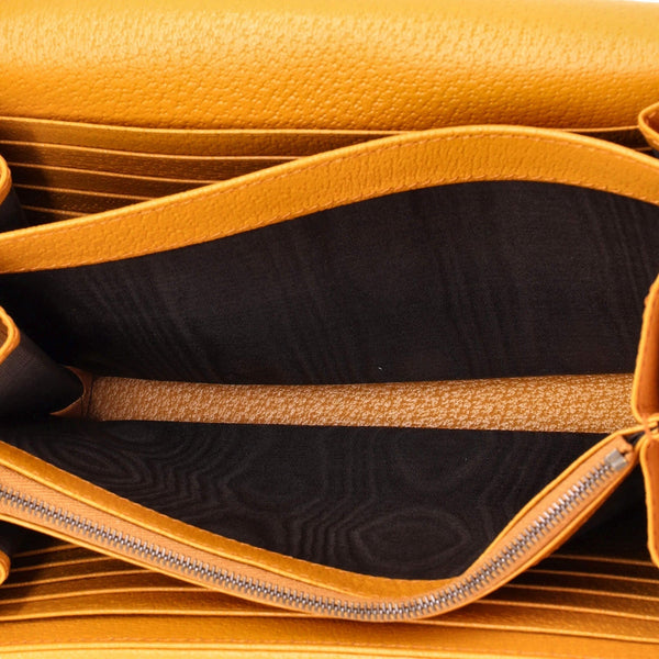 Gucci GG Marmont Raffia Wallet on Chain in Orange and Beige in Orange and Beige, authentic pre-loved handbag, image 5