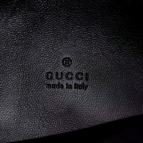 Gucci Micro GG B Medium Shoulder Bag Black Suede and Leather in Black, authentic new handbag, image 9