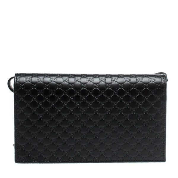 Gucci Microguccissima GG Logo Black Leather Wallet Crossbody Handbag in Black, authentic new handbag, image 7