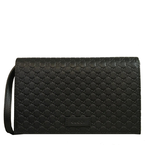 Gucci Microguccissima GG Logo Black Leather Wallet Crossbody Handbag in Black, authentic new handbag, image 4