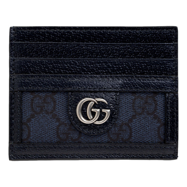 Gucci Ophidia GG Canvas Leather Navy Card Case Wallet — photo 1