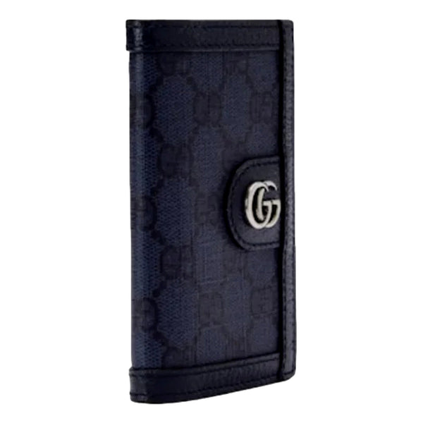 Gucci Ophidia Navy Blue Supreme Bifold Card Case Wallet in Navy Blue, authentic new wallet, image 3