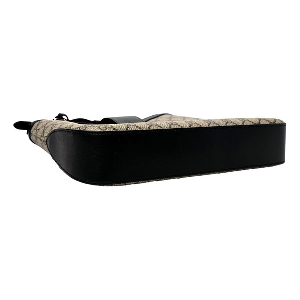 Gucci GG Supreme Monogram Canvas Medium Padlock Shoulder Bag Black in Black and beige, authentic new handbag, image 3