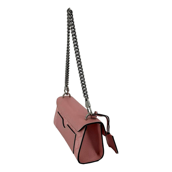 Gucci Padlock Small Handbag Pink GG Supreme Canvas Chain Shoulder Bag in Pink, authentic new handbag, image 5