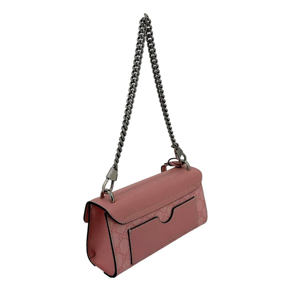 Gucci Padlock Small Handbag Pink GG Supreme Canvas Chain Shoulder Bag in Pink, authentic new handbag, image 7