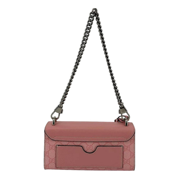 Gucci Padlock Small Handbag Pink GG Supreme Canvas Chain Shoulder Bag in Pink, authentic new handbag, image 6
