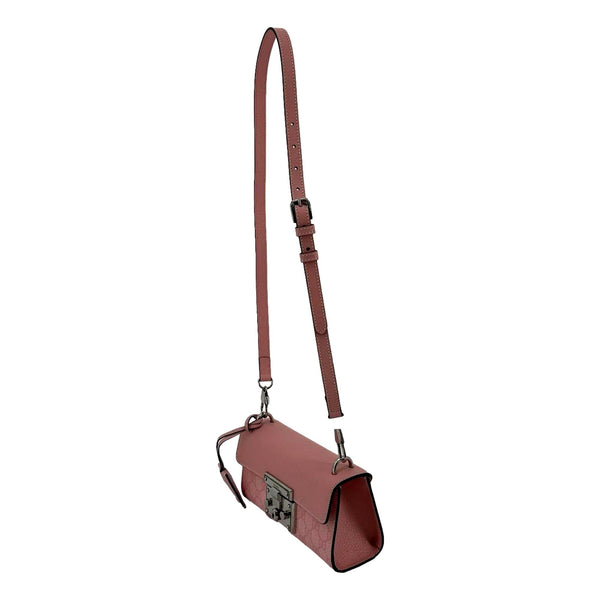 Gucci Padlock Small Handbag Pink GG Supreme Canvas Chain Shoulder Bag in Pink, authentic new handbag, image 10