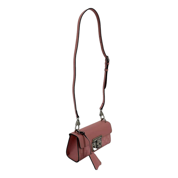 Gucci Padlock Small Handbag Pink GG Supreme Canvas Chain Shoulder Bag in Pink, authentic new handbag, image 9