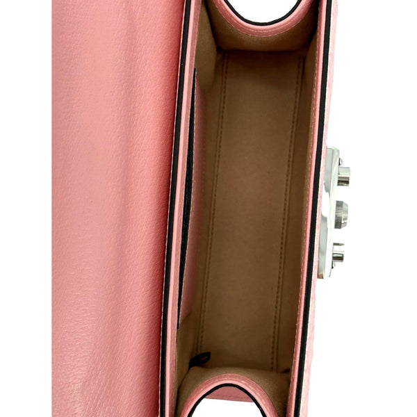 Gucci Padlock Small Handbag Pink GG Supreme Canvas Chain Shoulder Bag in Pink, authentic new handbag, image 13