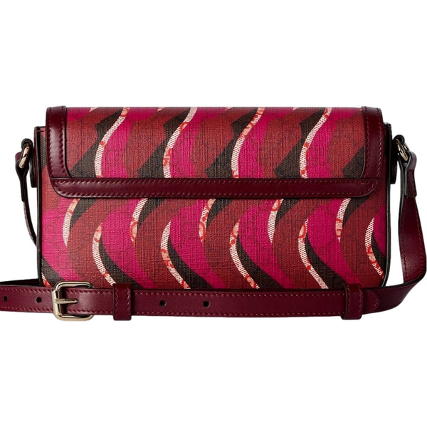 Gucci Printed Red Snake Mini Supreme Crossbody Bag in Red, authentic new handbag, image 3