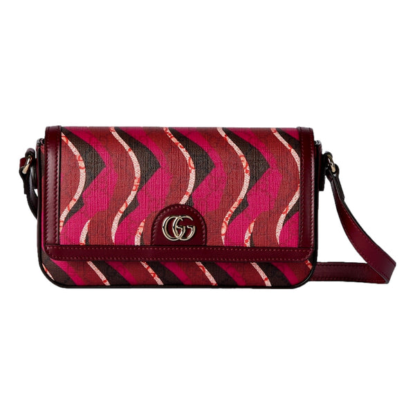 Gucci Printed Red Snake Mini Supreme Crossbody Bag in Red, authentic new handbag, image 1