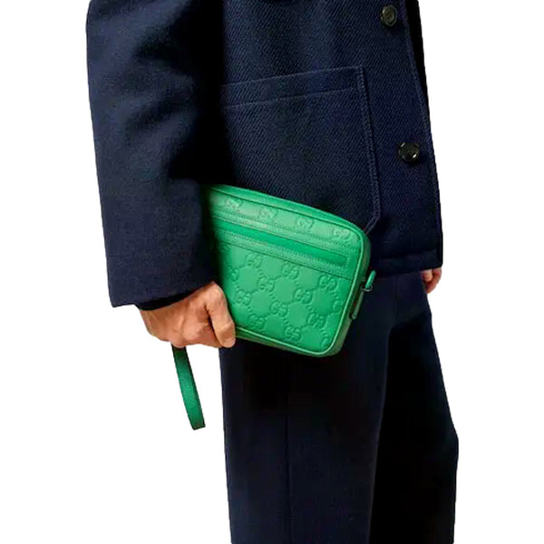 Gucci GG Rubber Effect Crossbody Bag in Green in Green, authentic new handbag, image 6
