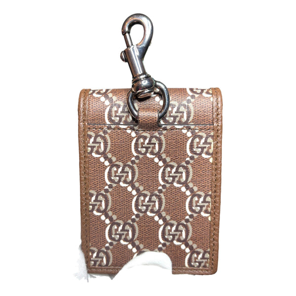 Gucci GG Shadow Brown Canvas AirTag Card Case Wallet in Brown, authentic new accessory, image 2