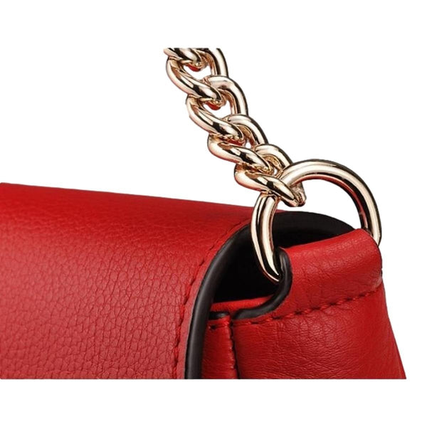 Gucci Soho Disco GG Tassel Chain Crossbody Flap Leather Bag Red in Red, authentic new handbag, image 11