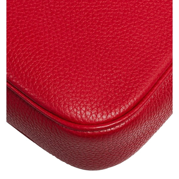 Gucci Soho Disco GG Tassel Chain Crossbody Flap Leather Bag Red in Red, authentic new handbag, image 5