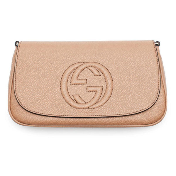 Gucci Soho Disco Beige GG Leather Tassel Chain Crossbody Flap Bag — photo 3