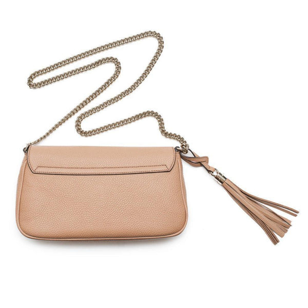 Gucci Soho Disco Beige GG Leather Tassel Chain Crossbody Flap Bag — photo 2