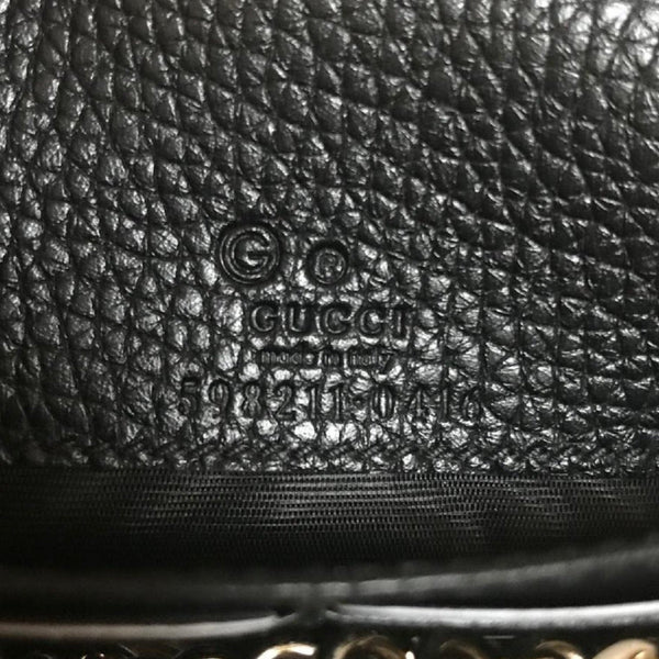 Gucci Soho Chain Wallet Crossbody Bag Black Leather Interlocking GG in Black, authentic new handbag, image 9